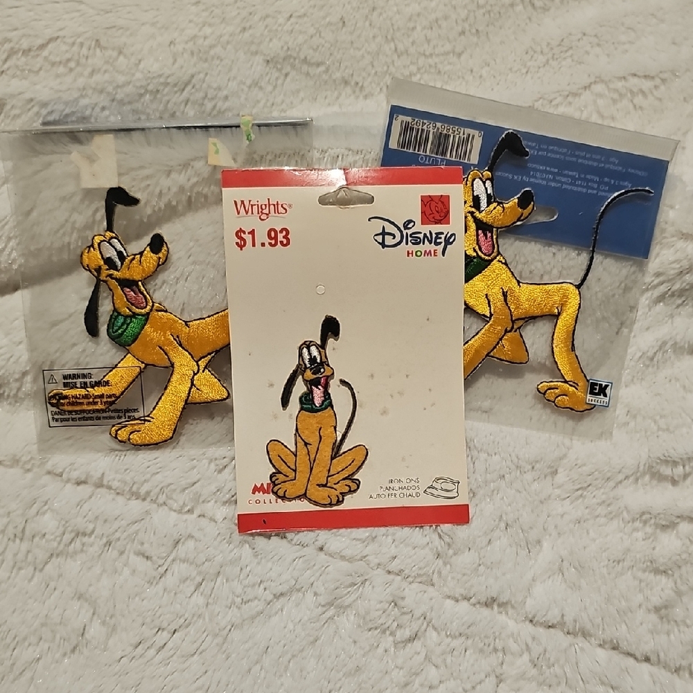 Disney Pluto Iron-On Patch and Embroidered Stickers